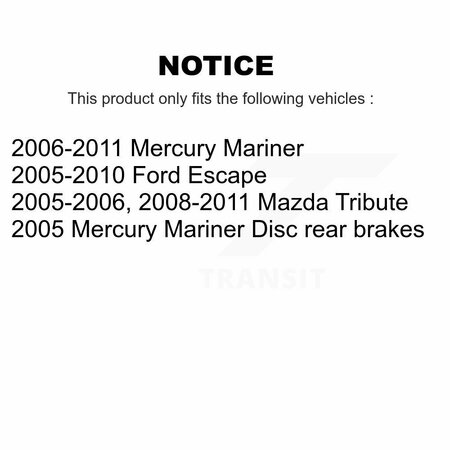 Cmx Rear Ceramic Disc Brake Pads For Ford Escape Mercury Mariner Mazda Tribute CMX-D1055